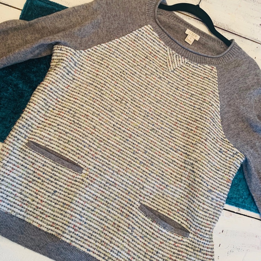 Long Sleeve Grey Pocket Sweater